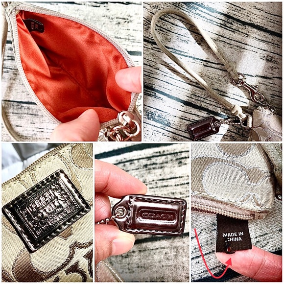 COACH⚡️Auth Signature Jacquard Poppy Wristlet - Picture 7 of 9